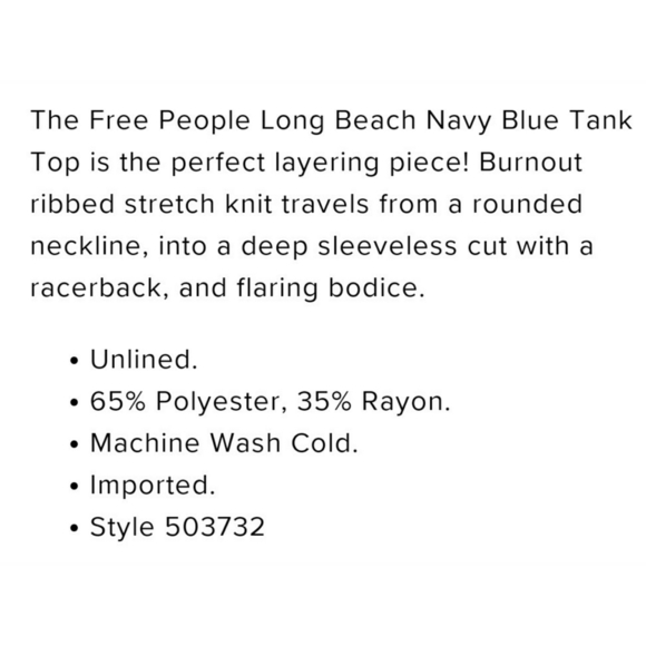 FREE PEOPLE // navy ribbed swing tank top - Picture 14 of 15